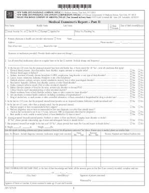 Medical Examiner's Report - Part II
