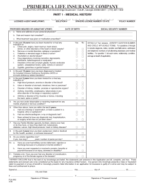 Primerica Life Insurance Application