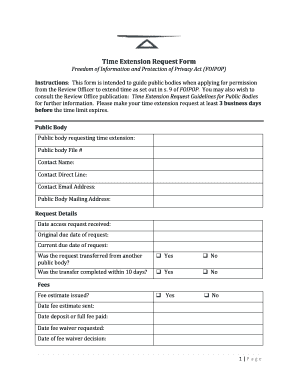 Time Extension Request Form