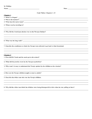 Navajo Code Talker Study Guide