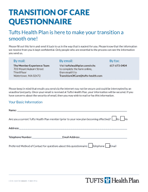 Transition of Care Questionnaire
