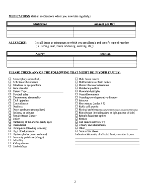 Adult Genetics Patient Questionnaire