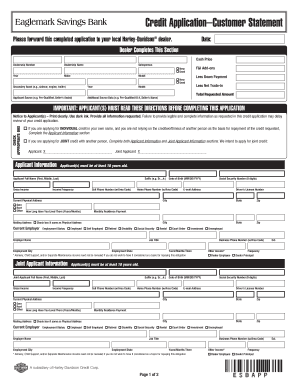 Harley-Davidson Credit Application