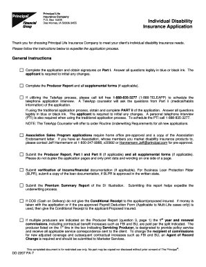 Individual Disability Insurance Application