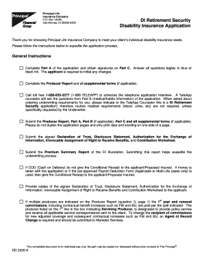 Disability Insurance Application