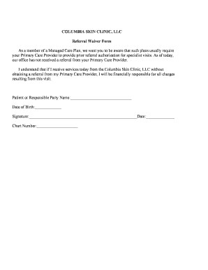 Referral Waiver Form