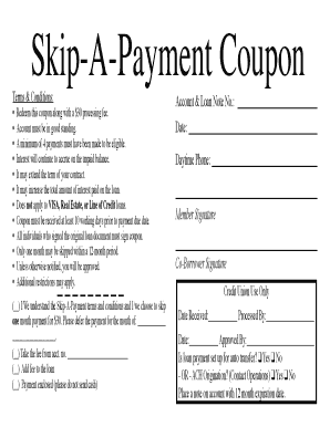 Skip-A-Payment Coupon