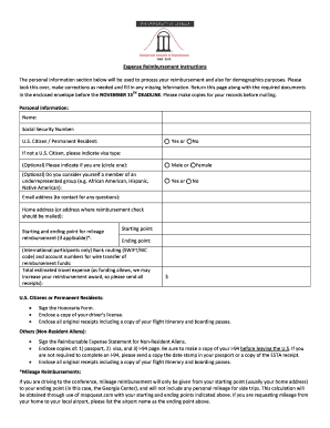 Expense Reimbursement Form