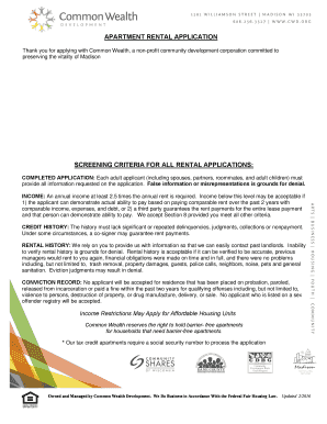 Apartment Rental Application