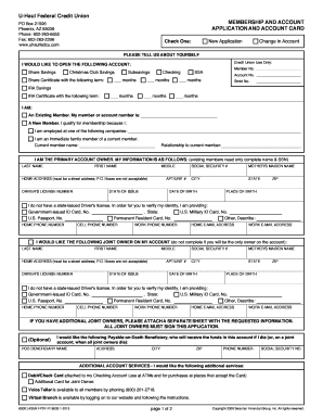 U-Haul Federal Credit Union Membership Application