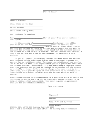 Dispute Letter for Excessive Service Charges