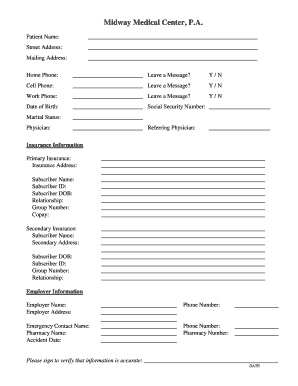 Patient Registration Form