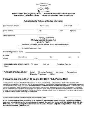 Authorization for Release of Medical Information