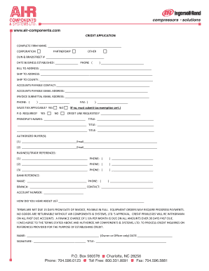 Credit Application Form