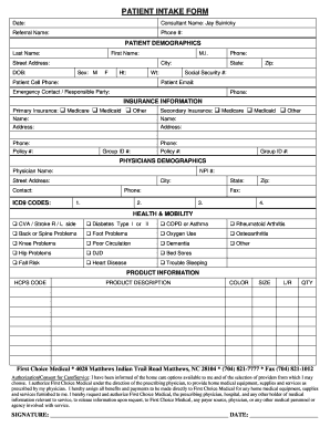 Patient Intake Form