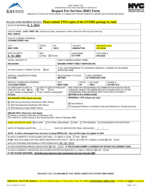 Request for Services Form