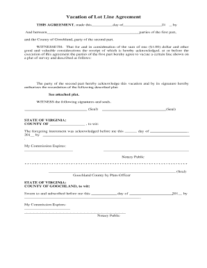 Vacation of Lot Line Agreement - cogoochlandvaus