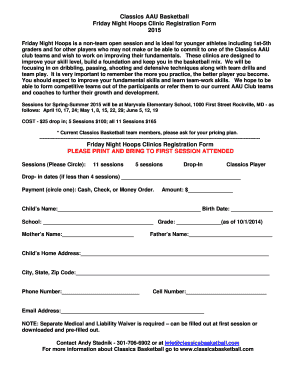 Guarantee letter for loan - Classics AAU Basketball Friday Night Hoops Clinic