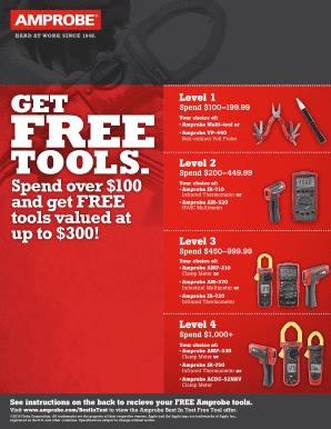 Amprobe Best In Test Free Tool Redemption Form