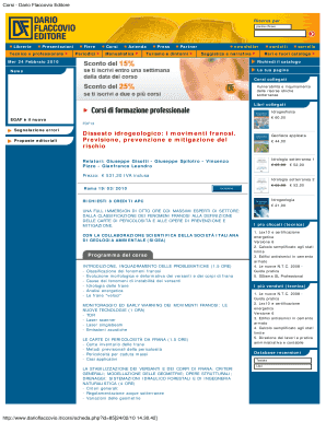 Dissesto idrogeologico i movimenti franosi Previsione