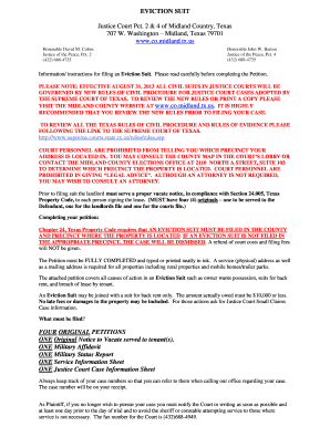 Texas Eviction Suit Petition
