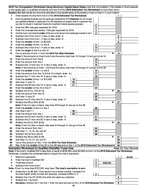 Form 1041-ES Estimated Income Tax for Estates and Trusts
