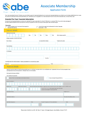 Associate Membership Application Form