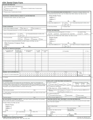 Dental Claim Form