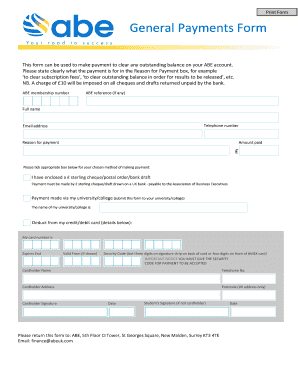 ABE Payment Form
