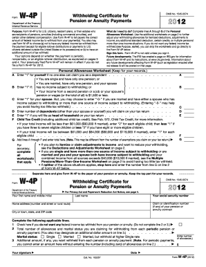 W-4P Withholding Certificate