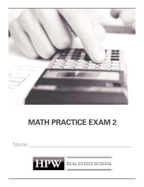 Math Practice Exam 2