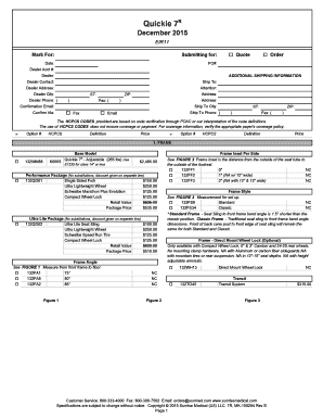 Quickie 7R Wheelchair Configuration Form