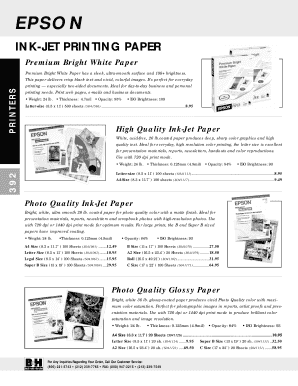 Fillable Online INK-JET PRINTING PAPER Fax Email Print - pdfFiller