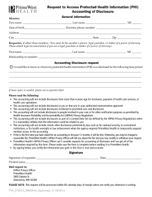 Request to Access Protected Health Information (PHI) Form