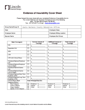 Evidence of Insurability Form