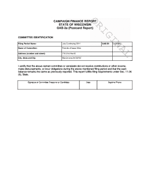 Wisconsin Campaign Finance Report