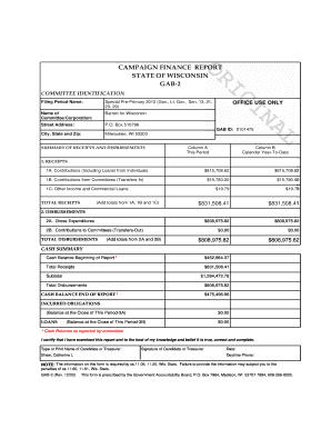 Wisconsin Campaign Finance Report