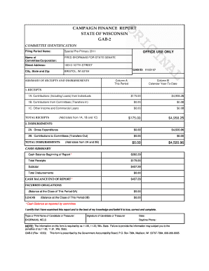 Wisconsin Campaign Finance Report