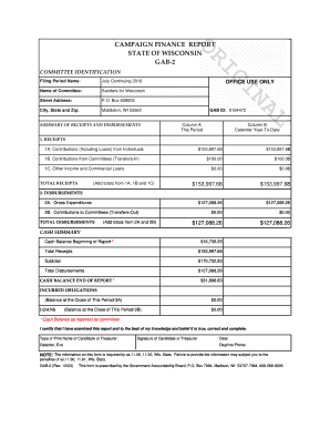 Wisconsin Campaign Finance Report