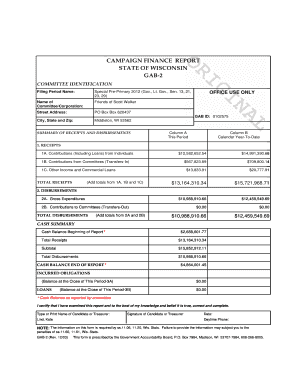 Wisconsin Campaign Finance Report