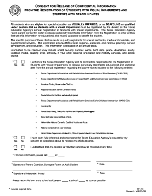 Consent for Release of Confidential Information