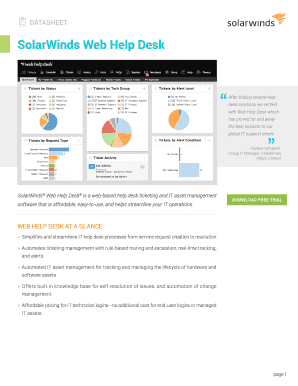 Fillable Online SolarWinds Web Help Desk Fax Email Print - pdfFiller