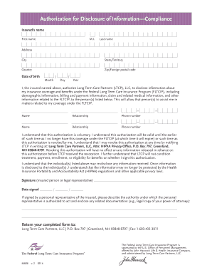 Authorization for Disclosure of Information