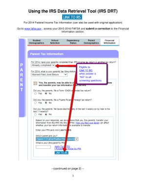IRS Data Retrieval Tool Instructions