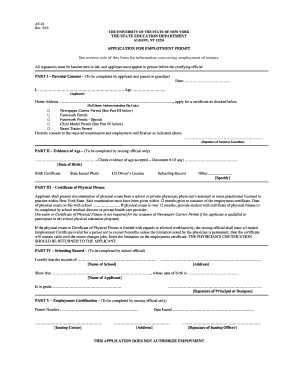 New York Employment Permit Application