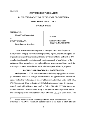 Affidavit form california - Filed 8/18/09 CERTIFIED FOR PUBLICATION IN THE COURT OF APPEAL OF THE STATE OF CALIFORNIA FIRST APPELLATE DISTRICT DIVISION THREE THE PEOPLE, Plaintiff and Respondent, A120500 v - fdap