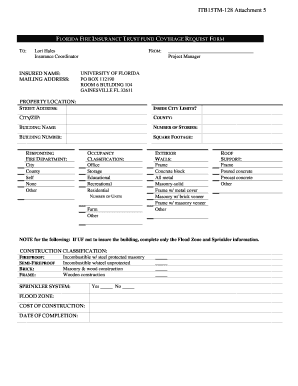 Florida Fire Insurance Trust Fund Coverage Request Form