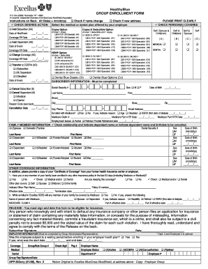 HealthyBlue Group Enrollment Form