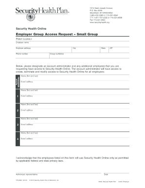 Employer Group Access Request Form
