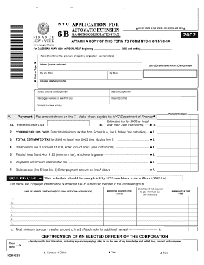 NYC Banking Corporation Tax 2002 Form